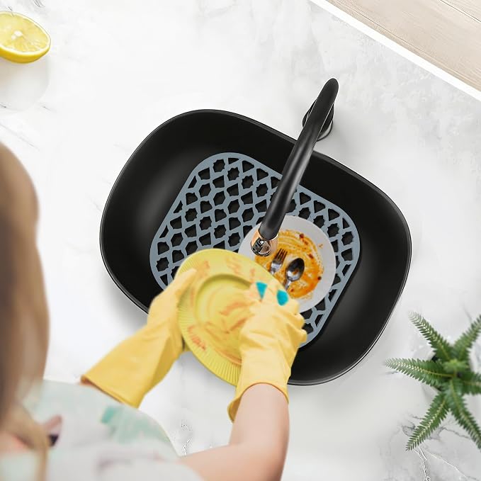 Sink Protectors for Kitchen Sink 13x11 &16x12 & 18x16 & 19x14 & 21x16 & 22x13 & 24x13 & 25x16 & 26x14 & 28x14 & 30x16, Silicone Sink Mat Grid (14"x12",2 Packs)