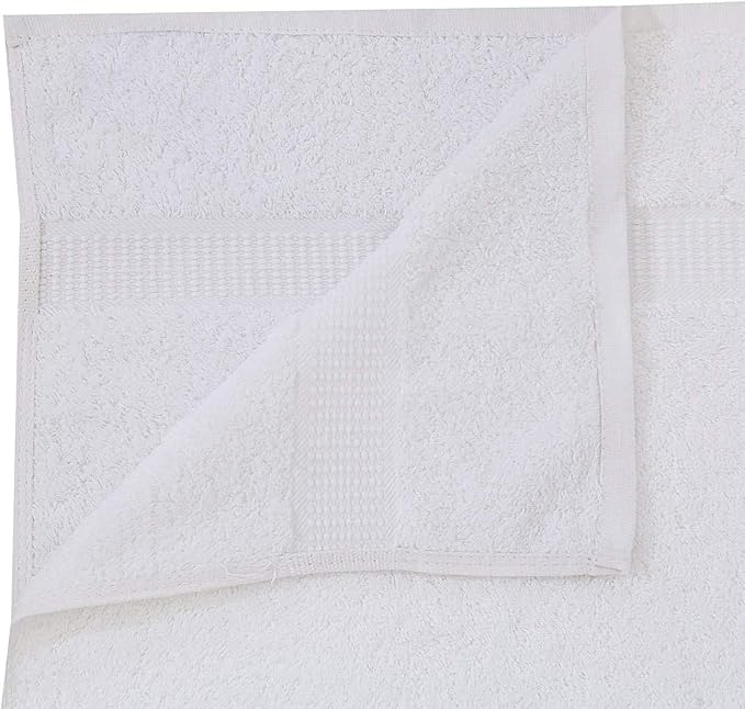 Premium Quality White Hand Towels (120 Pcs, 16 x 27 Inches) - Luxury Salon Towel- Multipurpose Use for Bath, Hand, Face, Gym and Spa - Thick & Highly Absorbent (16 x 27, White - 120 Pcs)
