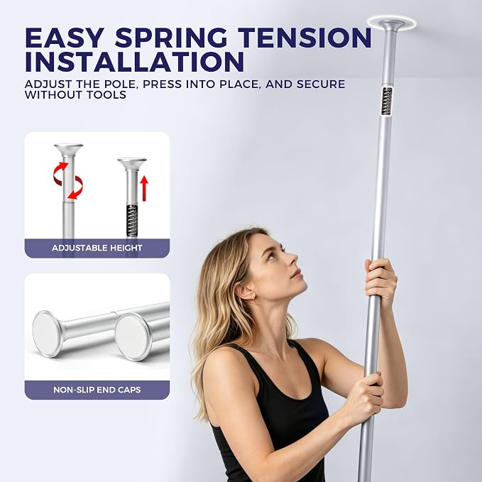 Corner Shower Caddy Tension Pole, 4-Tier Fan-Shaped Adjustable Rustproof Bathroom Organizer Shelves, 47"-125'', No-Drill Quick Installation for Inside Shower, Bathtub, Sliver (SILVER)