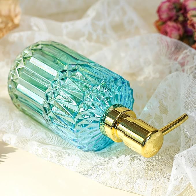 YunNasi Soap Dispenser with Pump Refillable | Liquid Hand Soap Dish Soap Dispensers for Bathroom Counter, Kitchen Sink, Bluegreen