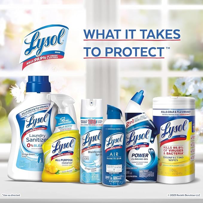 Lysol Automatic In-The-Bowl Toilet Cleaner, Cleans and Freshens Toilet Bowl, Atlantic Fresh Scent, 8 Count (Pack of 4)