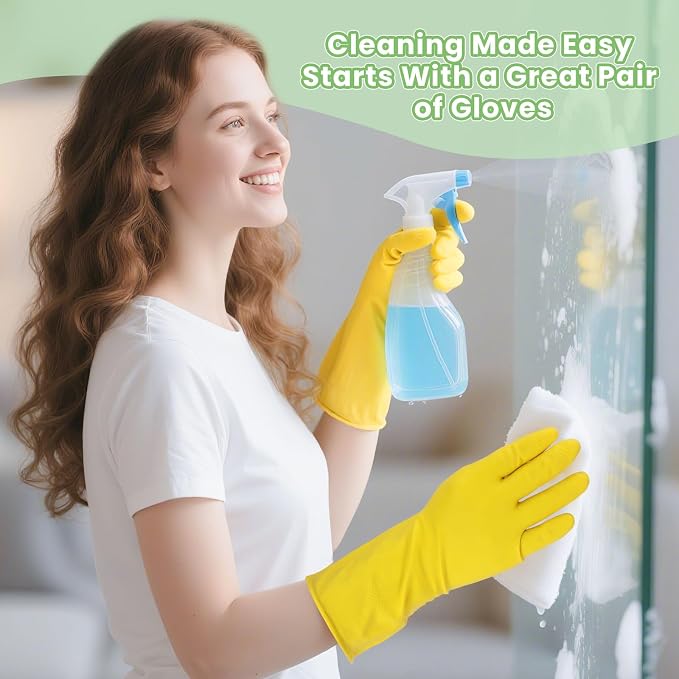 Jsocoah Cleaning Gloves for Dishwashing, 4/5 Pairs Reusable Kitchen Gloves for Wash, Household Cleaning Glove for Dishes Pet