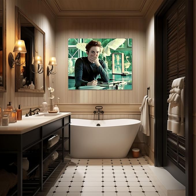 TYPTEK Funny Bathroom Canvas Wall Art, Toilet Paper Humor Poster, 8x10 Inch | Hilarious bathroom comedy decor and modern toilet artwork, gag gift for home, guest bath or office, Humor Style-04