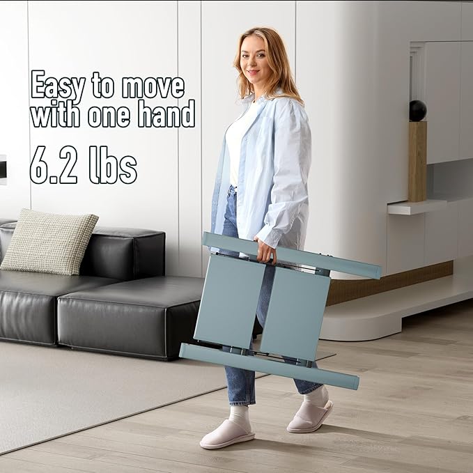 Mayi Plus 2 Step Stool Foldable, Aluminum, Lightweight Step Ladder | Extra-wide anti-slip folding steps with 330 lbs, for home,kitchen,office,outdoor,Blue