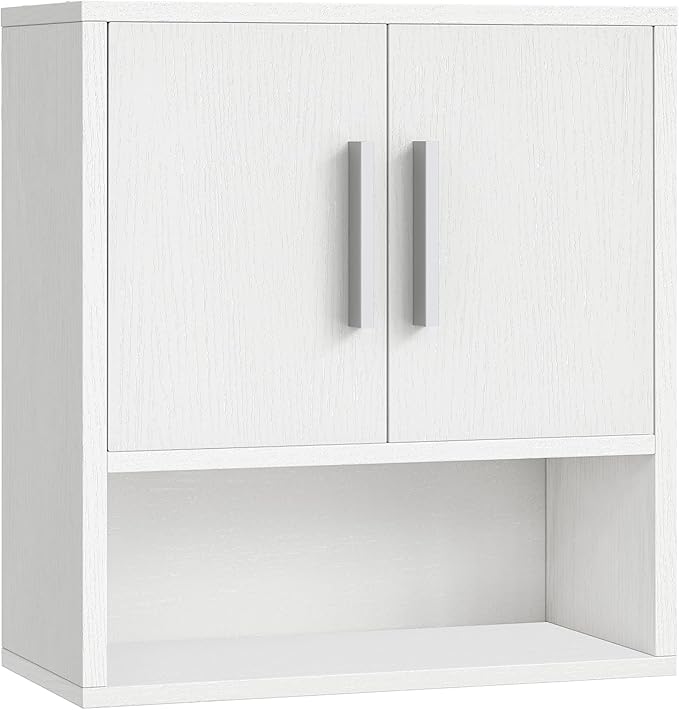 HOOBRO Bathroom Wall Cabinet, Medicine Cabinet, 15 x 16.1 Bathroom Wall Cabinet with Adjustable Shelf, Over The Toilet Wall Bathroom Storage Cabinet for Bathroom, Bedroom, White