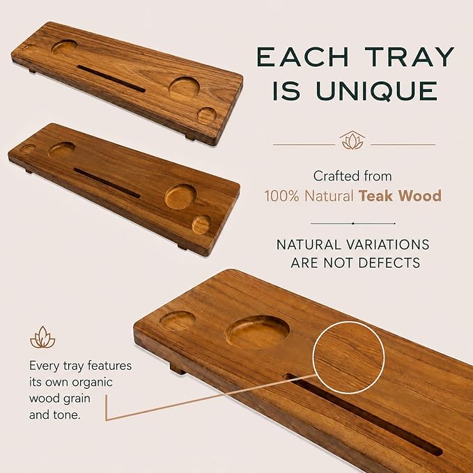 Grand Fjord 35" Luxury Teak Bathtub Tray for Large Tubs | Bath tub tray wood for freestanding tubs, bathtub trays for tub, bath tray for tub, bath table tray, soaking, home spa