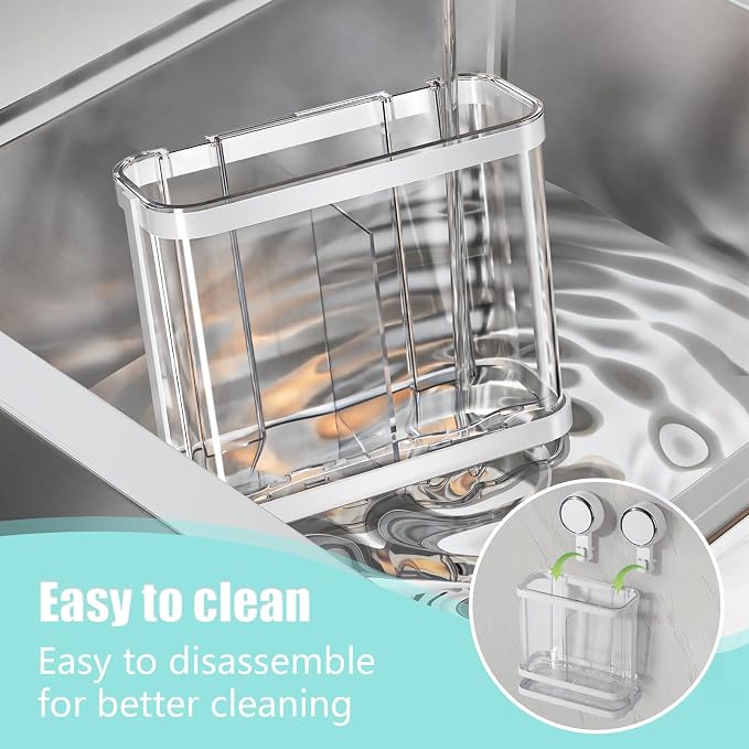 Toothbrush Holders Electric Tooth Brush and Toothpaste Organize, Clear | Wall Mounted, Suction Cup, for Bathroom, Shower, Countertop, Vanity