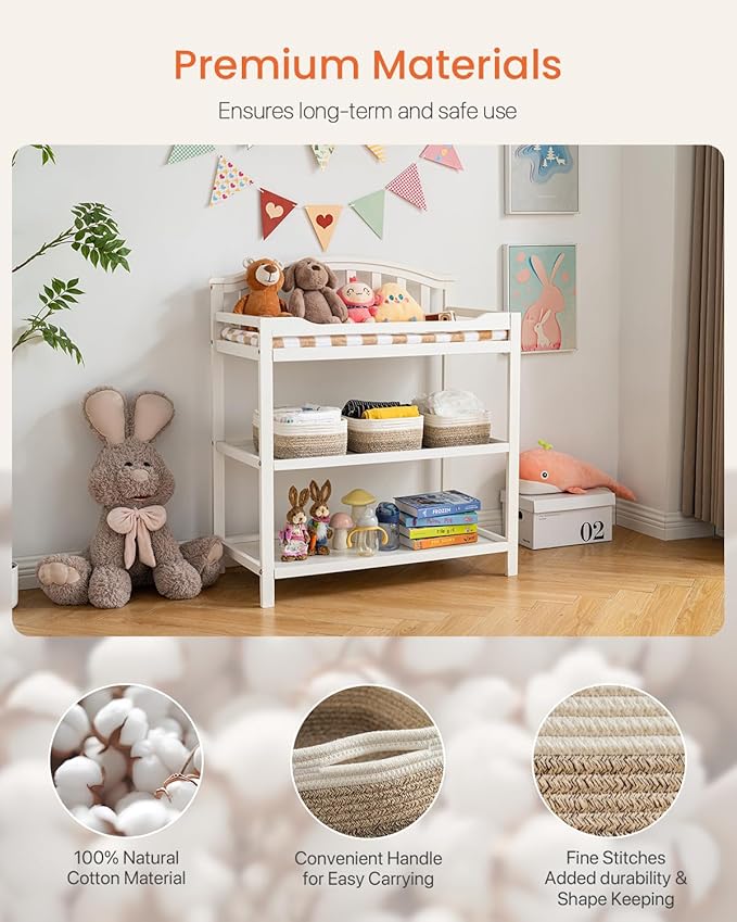 KALLAX Small Woven Storage Basket for Organizing, 12 x 8 x 4.5 inch, 3 Pack | Shelf baskets for closet organization, toy storage and home decor, Perfect as empty gift baskets for holidays, Gradient Brown