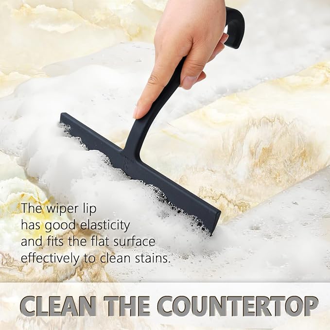 10" One-Piece Silicone Squeegee, Shower Window Car