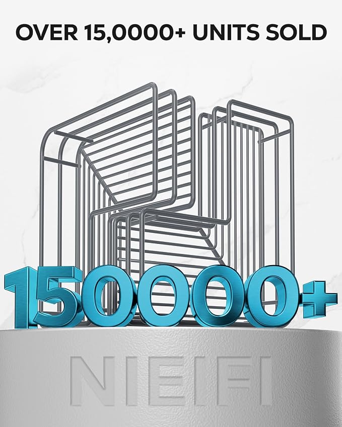 Nieifi Corner Shower Shelves, Adhesive Shower Caddy, Bathroom Organization | Stainless steel, 2 pack, wall mounted, bathroom shelves, shampoo and soap holder, bathtub storage, with hooks, gray