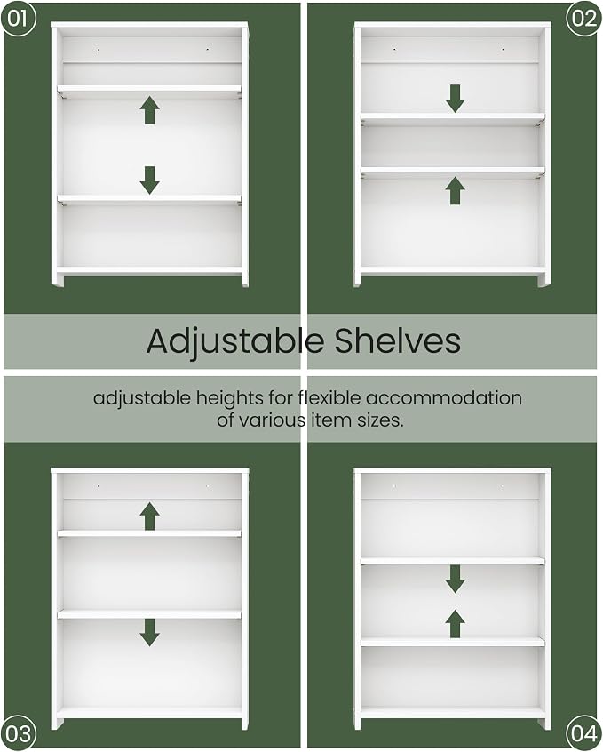 Bathroom Medicine Mirror Cabinet, 21.7'' x 27.6'', Wall-Mounted Bathroom Vanity with Mirror, Bathroom Medicine Cabinet with Storage Function, Hanging Storage Cabinet, Adjustable Shelves, White