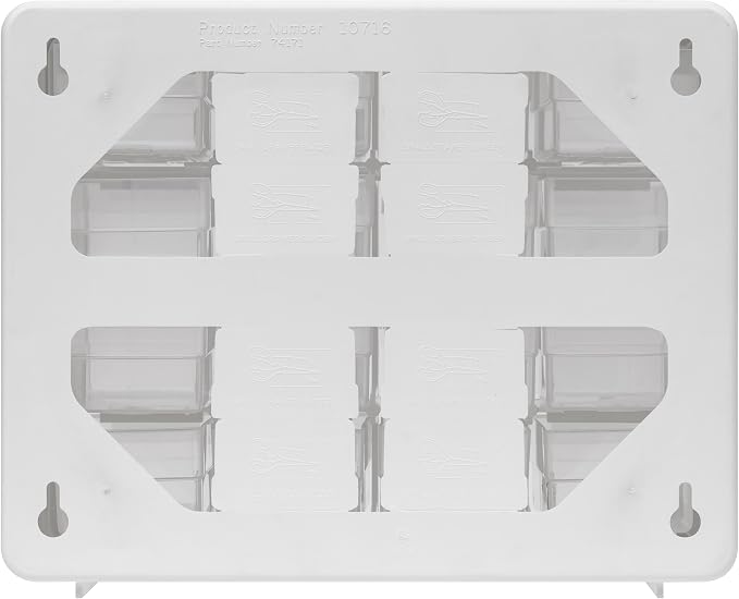 Akro-Mils 16-Drawer Plastic Storage Cabinet, 10.5"W x 6.5"D x 8.5"H, White | Plastic Cabinet w/ Drawers for Garage Organization, Beads, Makeup Organizer, Building Bricks Storage, Teacher Toolbox, 10116