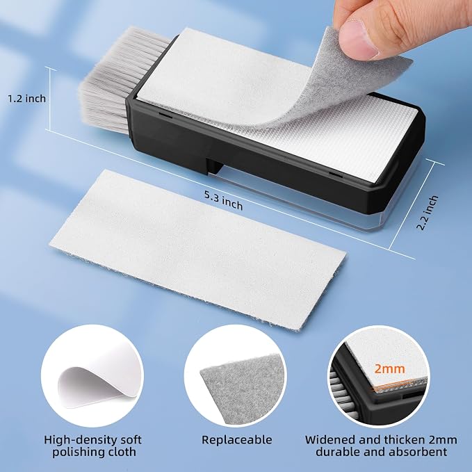 Keyboard Cleaner & Laptop Cleaning Kit, All-in-1 for Computer PC, Black | Electronics Deep Cleaning Reusable Brush Tool, Screen-Safe Spray, for iPhone iPad Macbook Airpod Camera, Gaming Accessories