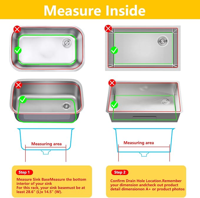 Sink Protectors for Kitchen Sink12"13"16"18"19"24"26"28"29"30",Silicone kitchen sink mats protector for bottom of farmhouse sink(28.6"x14.5"gray) | Various sizes and styles,Protector for sinks and dish,Withstand to 500F,Food-grade silicone ,raised feet...