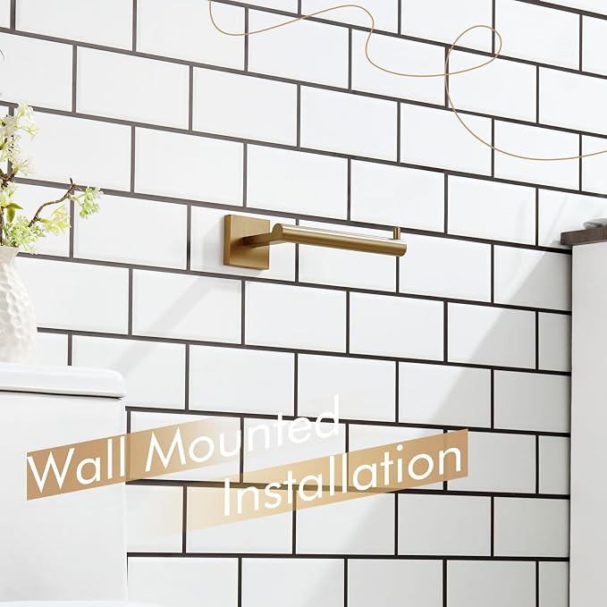 KOKOSIRI Toilet Paper Holder Champagne Bronze Toilet Roll Holder Hold Mega Rolls Kitchen Bathroom Tissue Paper Dispenser Stainless Steel, B2005CPG