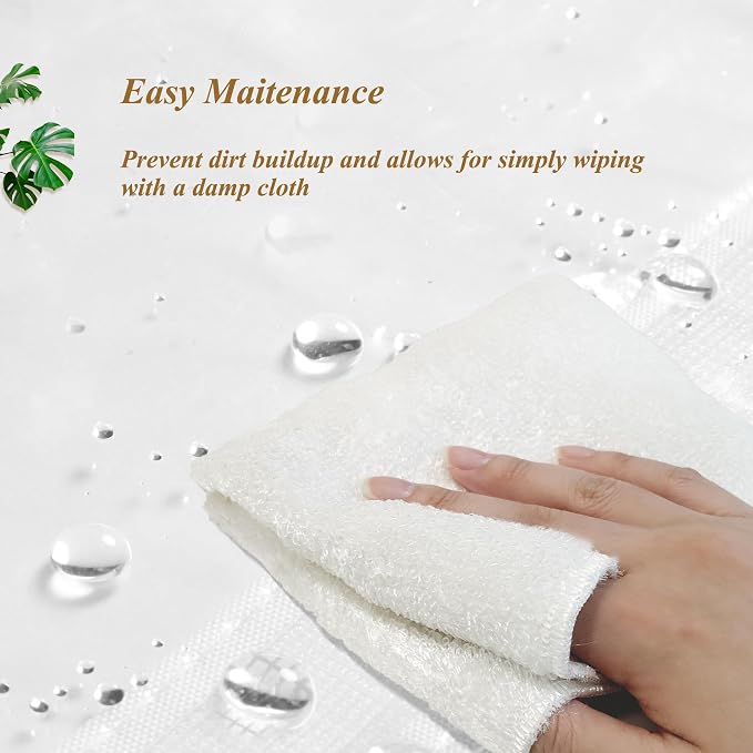 Clear Shower Curtain Liner Medium Weight Standard Size | 3 Bottom Magnets,12 Rustproof Grommets,Water Proof PEVA Plastic Shower Curtain for Bathroom, Standard Size