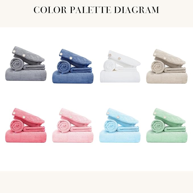 MaopaoBeauty 35X70 Inches Extra Large Bath Towels Sets of 4 for Bathroom Super Soft Quick Dry Bath Towels Hand Towels Washcloth Towels Microfiber Shower Towels for Women Daily Use (Khaki, 4 Piece)