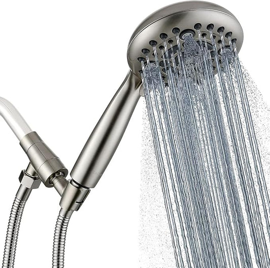 G-Promise High Pressure 6 Mode Hand Held Shower Head with Extra Long Hose | High Pressure, 6 Spray Mode, Easy Install, Adjustable Angle, Extra Long Hose, Modern Upgrade