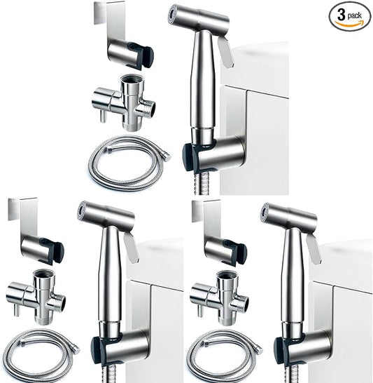Bidet Attachment for Toilet - Handheld Bidet Sprayer with Jet Spray, Muslim Shower & Shatafa Toilet Hose/Bidet Hose