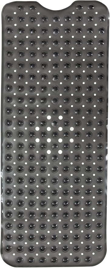 ENKOSI Bath Mat - Large Non Slip Bathtub & Shower Mat - Extra Long 40 x 16 Inch Bathroom Mats for Tub Nonslip Anti Slip Bathmats (40x16 Charcoal 1-Pack) | Charcoal color; Durable PVC; 40x16 in, Charcoal