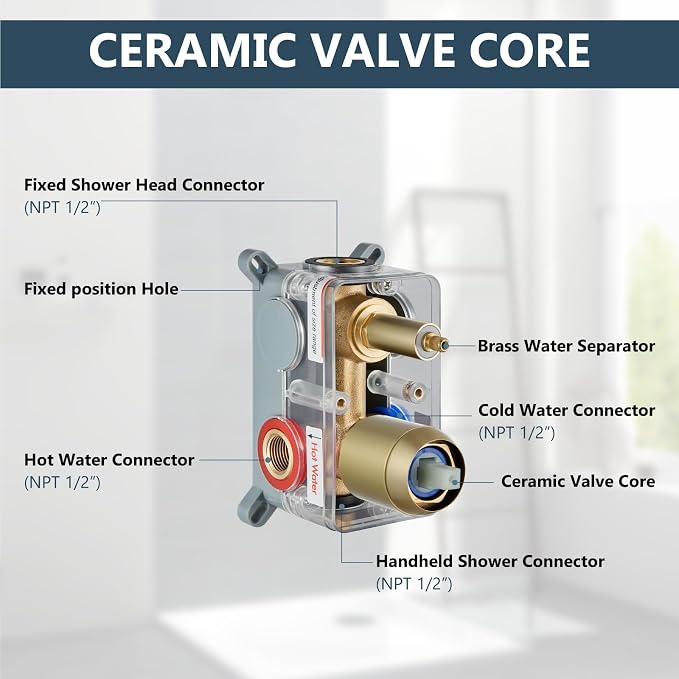 Aolemi Shower Faucet Set with Handheld Brushed Gold 16 Inch Head | Pressure Balance Shower Valve and Trim Kit,SUS304 Rain Head and Handle System,All Metal,Wall Mount,Bathroom,Handheld Spray
