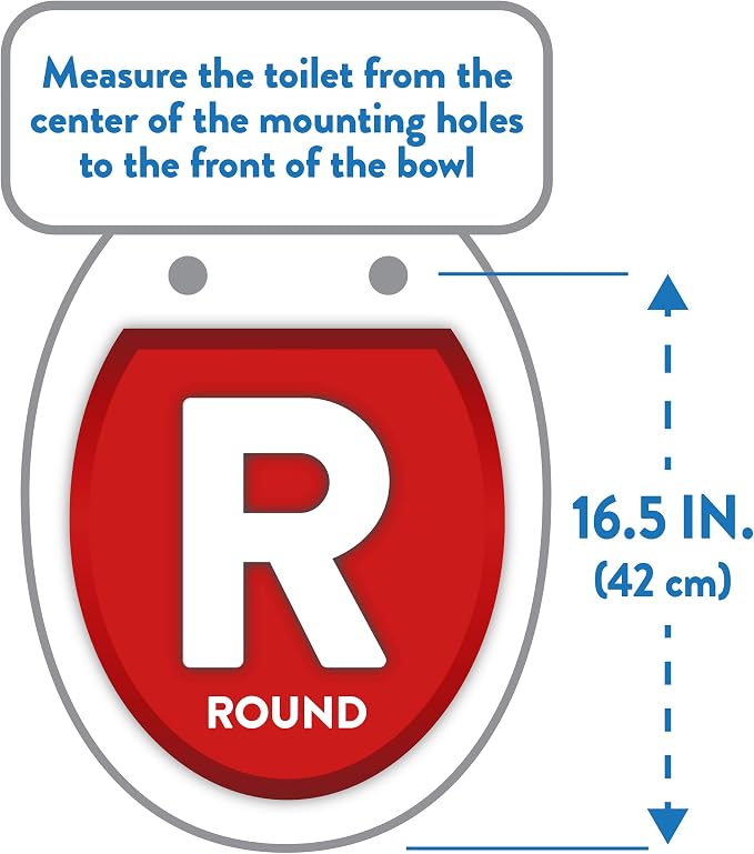 Clorox Round Wood Toilet Seat with Easy-Off Hinges-Wiggle Free Design ‎16.54 x 16.5 x 0.99 inches