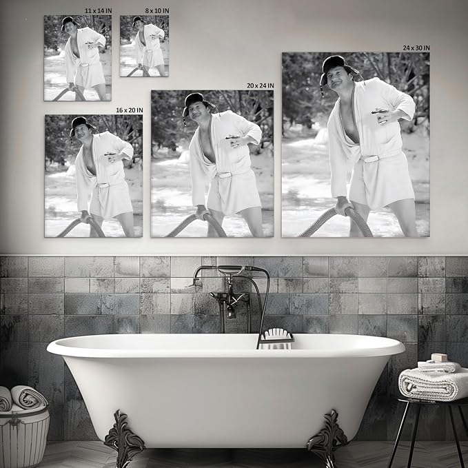 Funny Bathroom Canvas Wall Art, Toilet Paper Humor Poster, 20x24 Inch | Hilarious bathroom comedy decor and modern toilet artwork, gag gift for home, guest bath or office, Humor Style-07