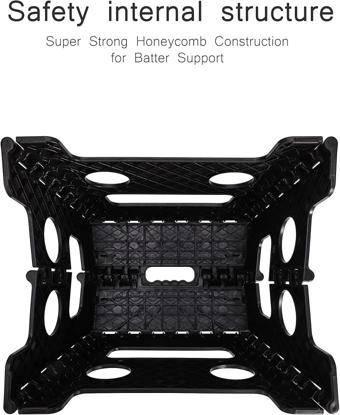 ACKO 13 Inch Folding Step Stool, Holds 300 lb for Adults and Kids, Black | Collapsible Heavy Duty Foldable Stools, Portable Non-Slip Foot Stepping stool, Kitchen Bathroom Bedroom Outdoor with Handle