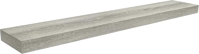Ballucci Floating Shelf, 36" Hanging Shelf with Invisible Brackets, Wooden Floating Shelves for Walls, Book Shelf, Wall Shelves for Home Office, Bathroom, Living Room, 6 inch Deep, Gray