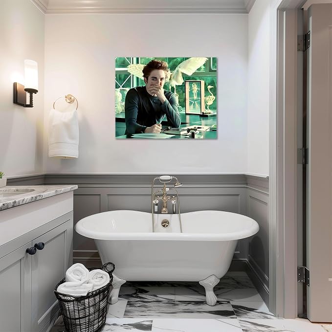 TYPTEK Funny Bathroom Canvas Wall Art, Toilet Paper Humor Poster, 8x10 Inch | Hilarious bathroom comedy decor and modern toilet artwork, gag gift for home, guest bath or office, Humor Style-04