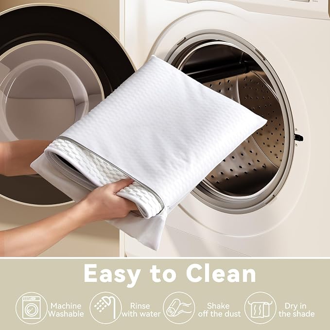 Triohero Bathroom Rugs Non Slip Washable, Super Absorbent Thin Bath Mat Quick Dry Low Pile Bathroom Rug, White 24"x47"