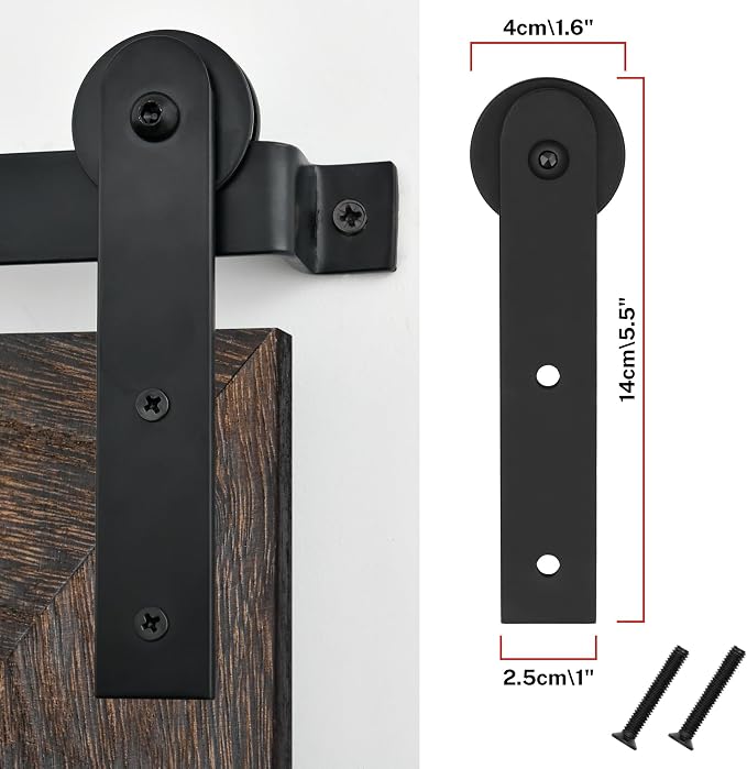 COGOOD Farmhouse Bathroom Mirrors for Over Sink - 22 x 30 Black Brown | Rustic Barn Door Wood Framed Vanity Mirror for Entryway, Living Room, Bedroom, Dresser Wall Decor