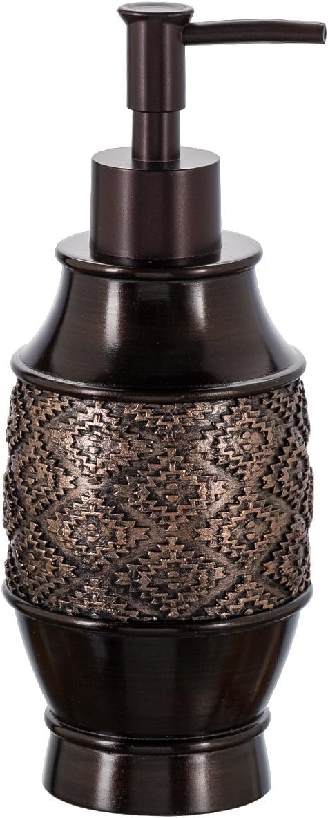 Creative Scents Dublin Brown 4 Piece Bathroom Accessory Set | Includes Soap Dispenser, Toothbrush Holder, Tumbler Cup & Soap Dish