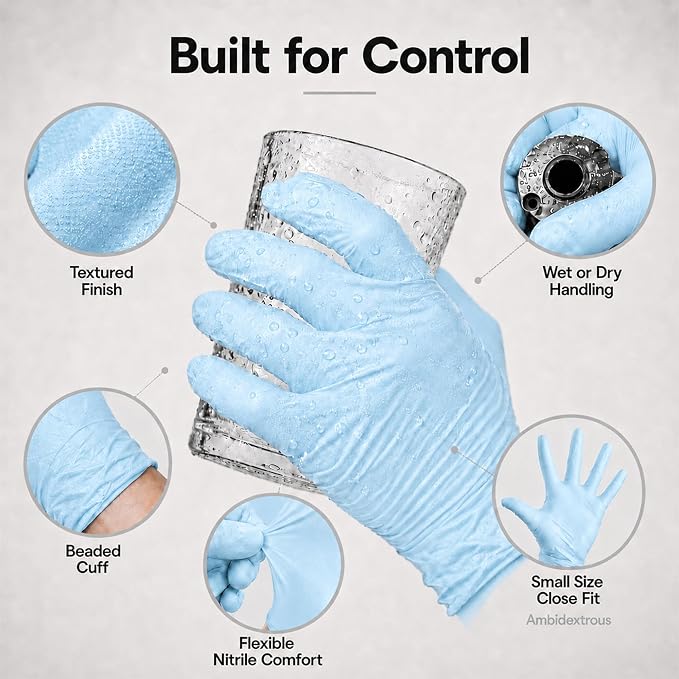 ForPro Disposable Nitrile Gloves, 4 mil, Food Safe, Latex-Free, Non-Sterile | for Salon, Exam & Cleaning Use, Multi-Purpose Gloves, Salon & Spa Essentials, Manicure & Pedicure Supplies, Home & Salon Use