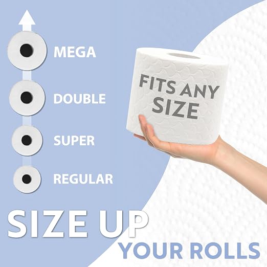 BROOKSTONE Toilet Paper Holder Stand Reserve - Free Standing Toilet Paper Stand with Storage that Holds Mega Rolls, Standing Bathroom Tissue Organizer, Bathroom Decor - Modern Storage Holder, Gold