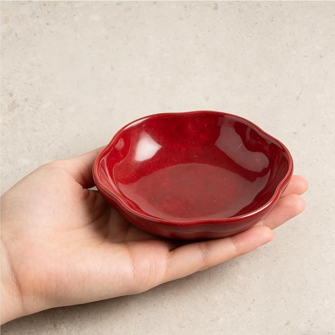 Ceramic Jewelry Tray, Ring Holder Floral Trinket Bowl for Women | Small catchall keeps rings, earrings, keys, and keepsakes visible on vanities or dressers, adding a giftable decor accent