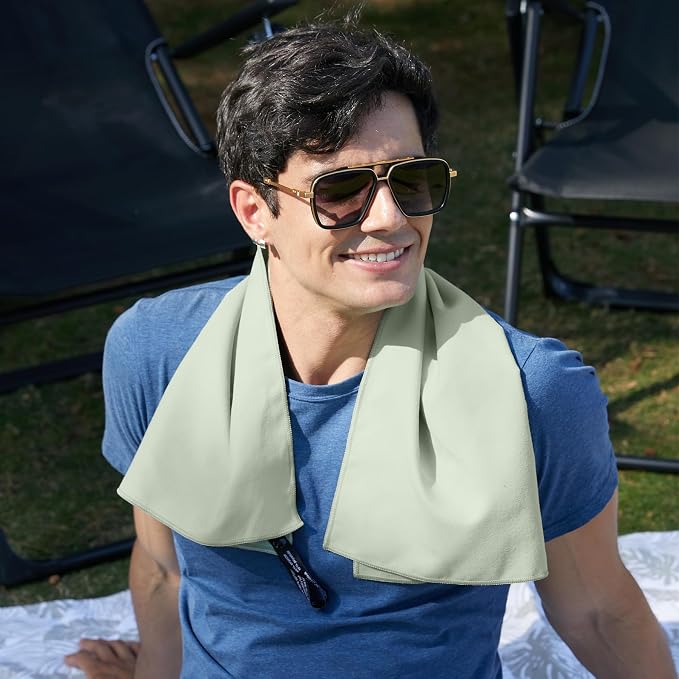 Rainleaf Microfiber Towel Quick Dry Camping & Travel & Gym Towel. Compact | Super Absorbent, Lightweight, Fast Drying. Suitable for Beach, Bath, Backpacking, Hiking, Swim.