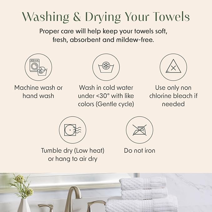 2 Pack Oversized Bath Towels 100% Cotton | White Towels | Oeko‑TEX Standard 100 | Soft & Absorbent, Quick‑Dry | Trinity Collection - Bright White