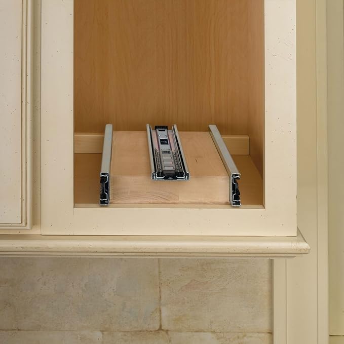 Rev-A-Shelf Maple Pullout Organizer for Wall Kitchen Cabinets, Full Extension Slides & Adjustable Shelves, Min Opening Width of 5.5", 448-WC-5C