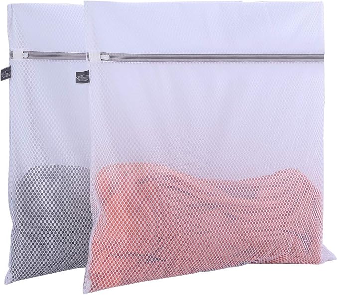 Laundry Bags Mesh Wash Bags, Large Garment Bag for Washing Machine | Extra Large Lingerie Bags for Washing Sheet, Throw Blanket, Curtain, Cushion Cover, Comforter, Large Items, XXL
