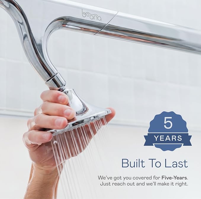 BOONA Tandem Shower as seen on Shark Tank | Dual Shower Head for Couples | King Krome, Two Showerheads