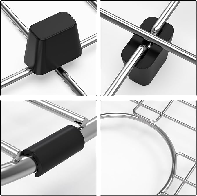 Sink Bottom Grid 24-1/8" x 12-5/8", Centered Drain with Corner Radius 1-1/2", Sink Protector with Rear Drain for Single Sink Bowl