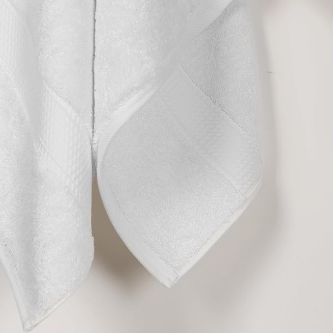 Superior Egyptian Cotton Plush & Absorbent, Bath Towel Set of 2, White | Quick Dry, Soft Luxury Towel Set, Bath Essentials for Bathroom, Guest Bath, Spa, 2 Piece Bath, Madeline Towels