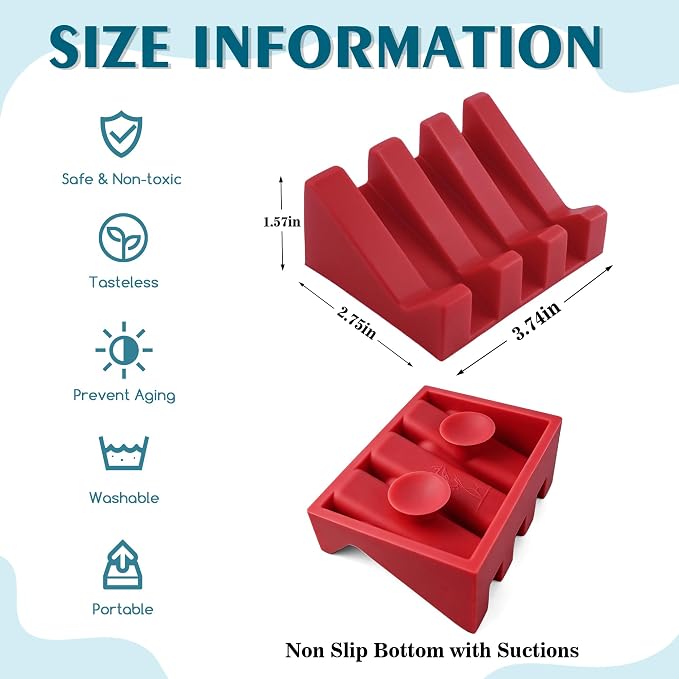 Soap Dish Holder for Shower with Suction Cup, Silicone Soap Holder & Saver Self-Draining Bar Soap Dish Keeps Soap Dry for Bathroom, Kitchen, Bathtub (Red+Deep Green,2-Pack)