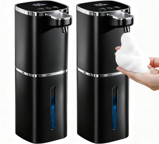 Automatic Foaming Soap Dispenser, Touchless Rechargeable | 13.5oz/400mL, with 9 Foam Levels, IPX5 Waterproof, Hands Free for Kitchen Sink & Bathroom