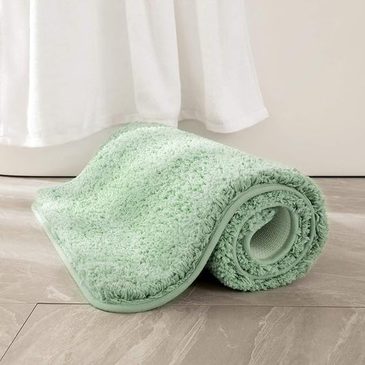 MIULEE Sage Green Bathroom Runner Rugs Soft Microfiber Bath Mat 24x48 Inch | Absorbent, Non Slip, Quick Dry, Fluffy Bath Rugs for Bathroom Floor Tub Showers, Machine Washable