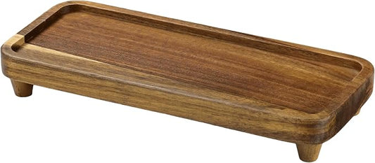 Bathroom Tray for Counter,Vanity Tray,Soap Dispenser Tray for Kitchen Sink, Kitchen and Home Decor (Acacia)