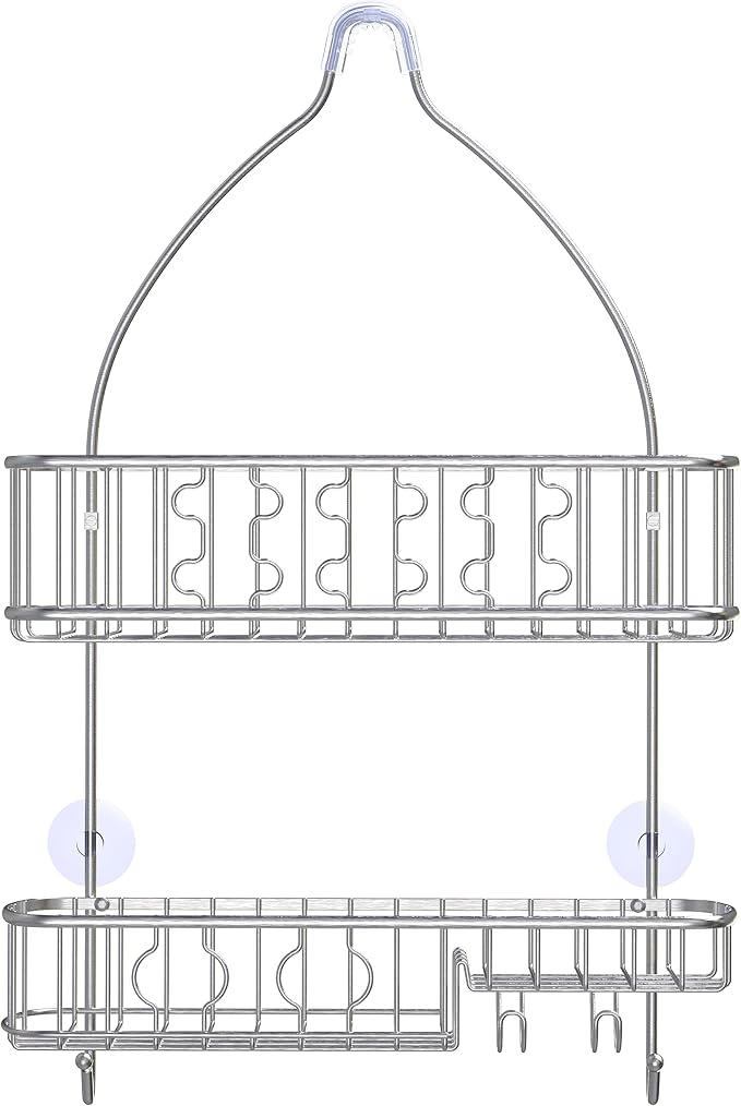 Simple Houseware Stainless Steel Hanging Shower Head Caddy Organizer | (26 x 16 x 5.5 inches)