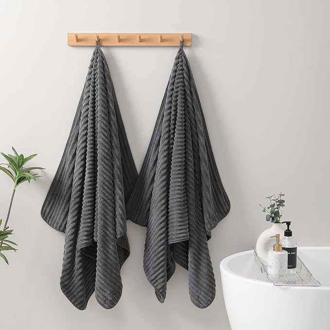 4 Piece Bath Towels, 30"x60" Microfiber Towels Set,Multicolor | Large Bathroom Towels, Soft Touch, Highly Absorbent, Quick Dry, Lint Free, Long-Lasting, Family Use, Guest Bath & Daily Use
