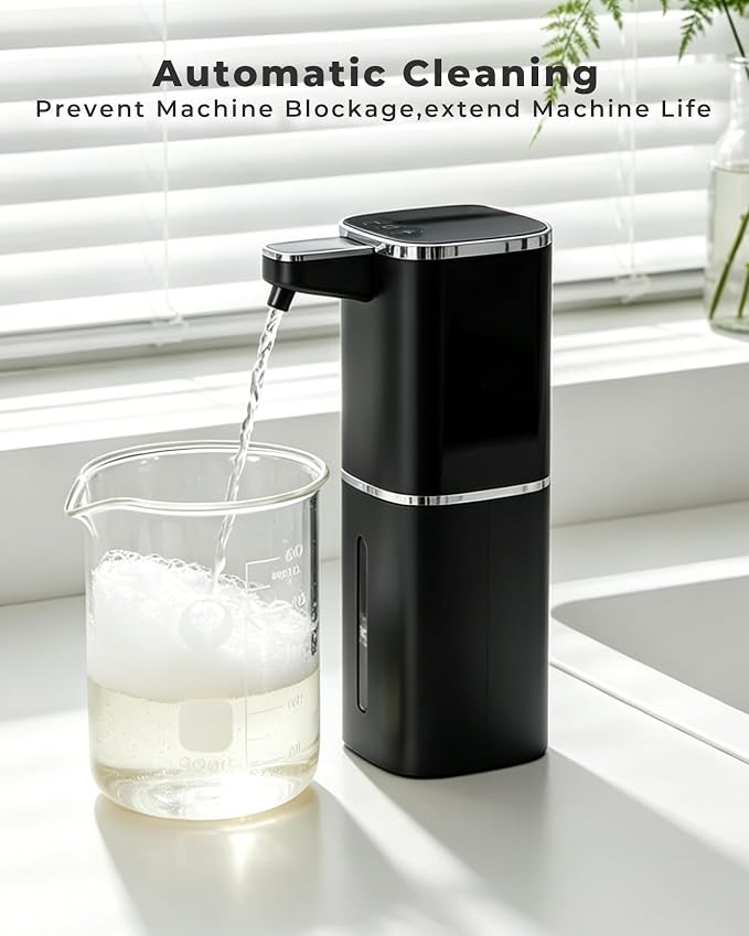 2 Pack Automatic Soap Dispenser Touchless, Rechargeable | Liquid Soap Dispenser 9 Adjustable Levels,13.5oz/400mL,IPX5 Waterproof, Wall Mounted or Countertop for Kitchen & Bathroom